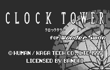 Clock Tower for WonderSwan title screen for WonderSwan